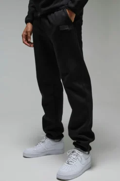 Discount boohooMAN Man Active Regular Fit Badge Jogger black