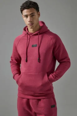 Discount boohooMAN Man Active Regular Fit Hoodie and Jogger Tracksuit berry