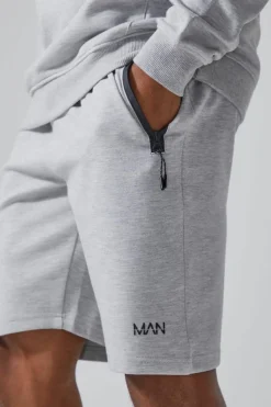 Clearance boohooMAN Man Active Regular Fit 5inch Fleece Shorts grey marl