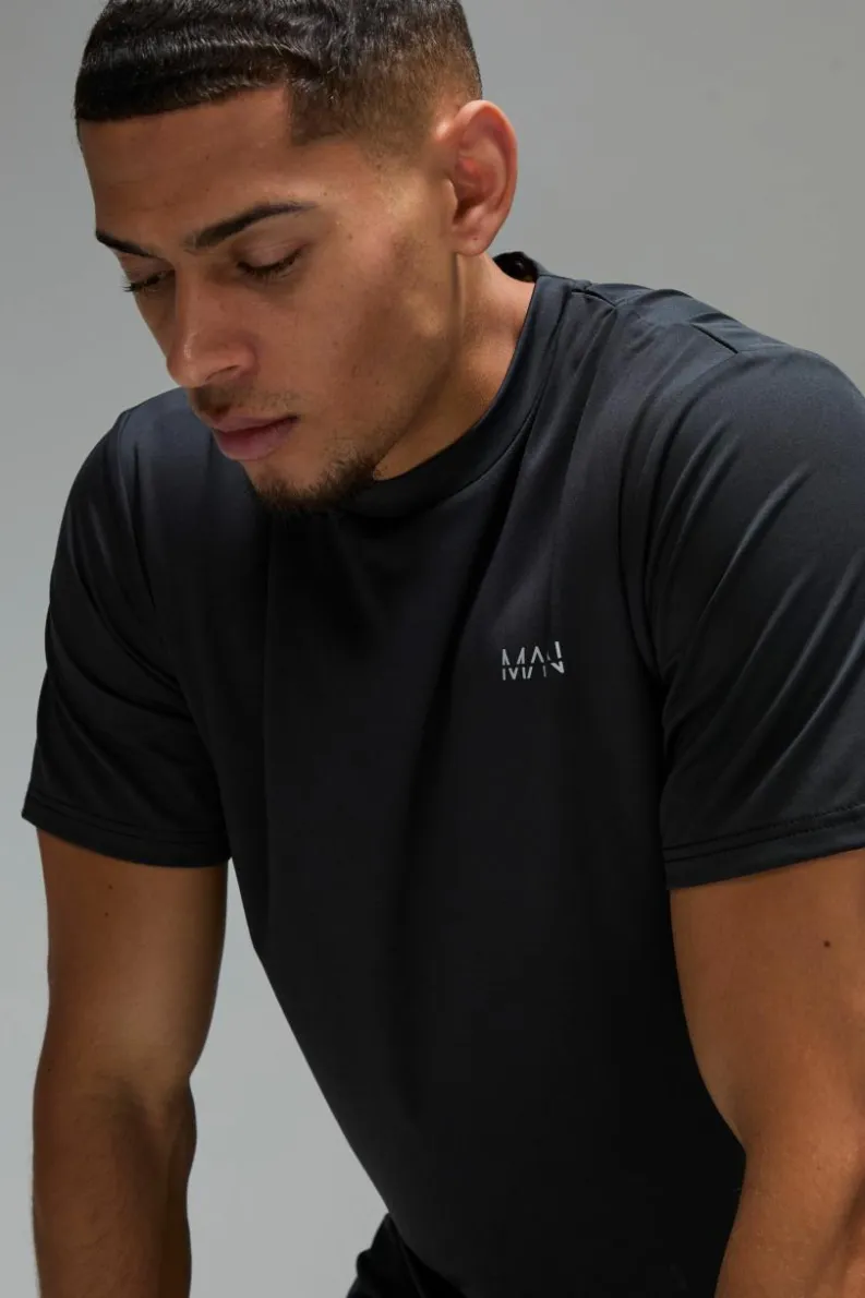 Fashion boohooMAN Man Active Regular Fit Performance T-shirt black
