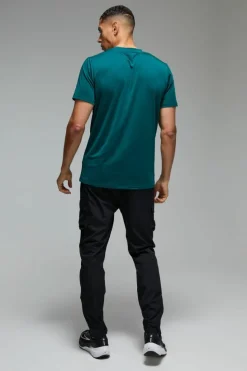 Sale boohooMAN Man Active Regular Fit Performance T-shirt teal