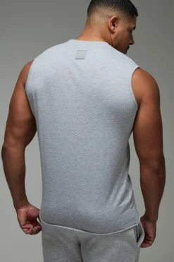 Flash Sale boohooMAN Man Active Regular Fit Tank Top grey marl