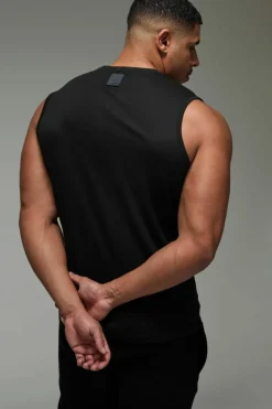 Best Sale boohooMAN Man Active Regular Fit Tank Top black