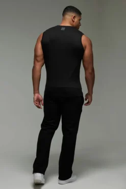 Best Sale boohooMAN Man Active Regular Fit Tank Top black