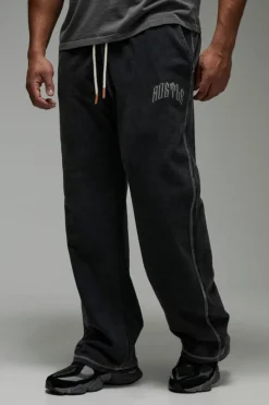 New boohooMAN Man Active Relaxed Washed Rest Day Jogger black