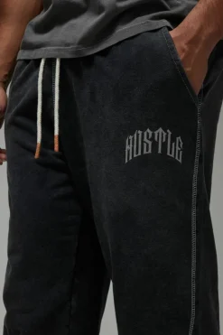 New boohooMAN Man Active Relaxed Washed Rest Day Jogger black