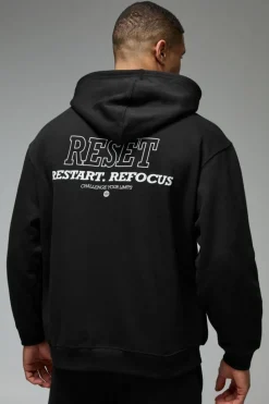 Discount boohooMAN Man Active Reset Oversized Hoodie black
