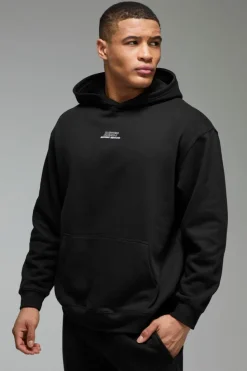 Discount boohooMAN Man Active Reset Oversized Hoodie black