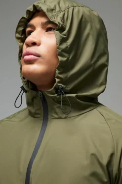 Sale boohooMAN Man Active Ripstop Shower Resist Windbreaker khaki