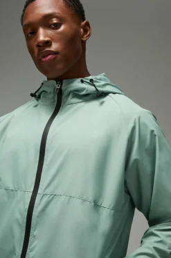 Discount boohooMAN Man Active Ripstop Shower Resist Windbreaker sage