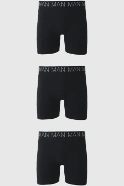 Sale boohooMAN Man Active Seamless 7inch Long Boxer 3 Pack black