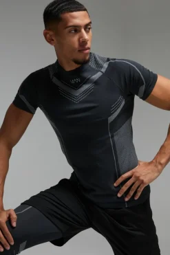 Best boohooMAN Man Active Seamless Muscle Fit T-shirt black