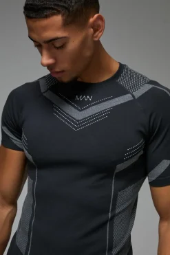 Best boohooMAN Man Active Seamless Muscle Fit T-shirt black