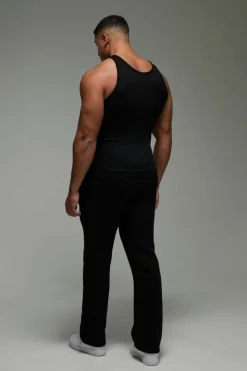 New boohooMAN Man Active Seamless Rib Muscle Fit Vest black