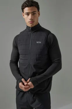 Fashion boohooMAN Man Active Shower Resist Packable Gilet black