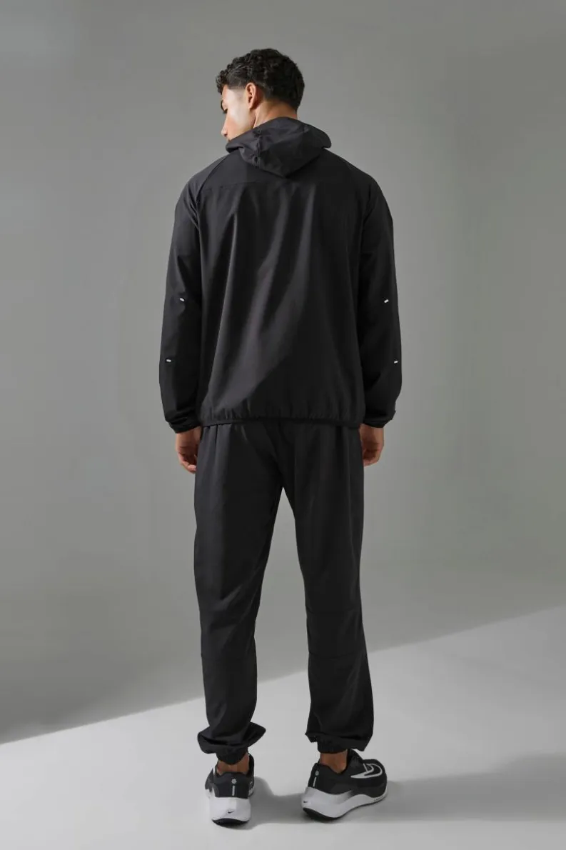 Cheap boohooMAN Man Active Shower Resist 1/4 Zip Boxy Hooded Windbreaker black