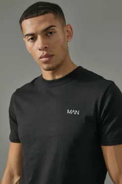 Hot boohooMAN Man Active Slim Fit T-Shirt black