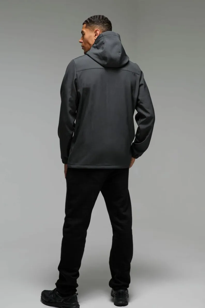 Discount boohooMAN Man Active Softshell Jacket charcoal
