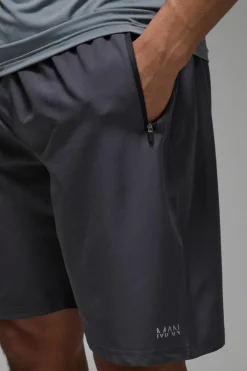 Best Sale boohooMAN Man Active Stretch Woven 9inch Short charcoal