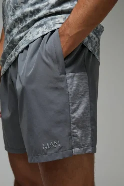 Store boohooMAN Man Active Stretch Woven 5inch Shorts charcoal