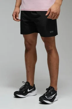 Online boohooMAN Man Active Stretch Woven 5inch Short black