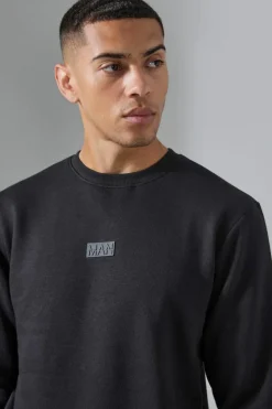 Best boohooMAN Man Active Sweatshirt & Jogger Tracksuit black