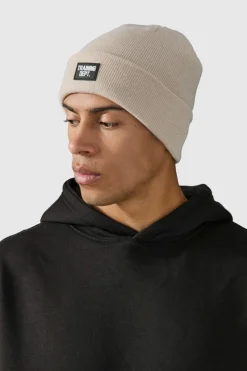 Cheap boohooMAN Man Active Training Dept Beanie taupe