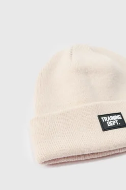 Cheap boohooMAN Man Active Training Dept Beanie taupe