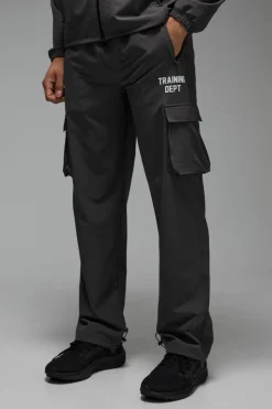 Flash Sale boohooMAN Man Active Training Dept. Cargo Trouser charcoal