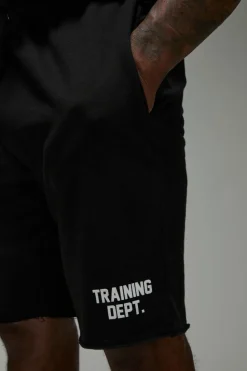 Online boohooMAN Man Active Training Dept 9inch Regular Shorts black