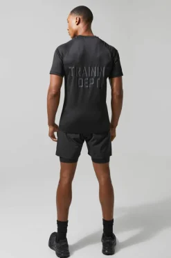 New boohooMAN Man Active Training Dept 5inch 2-in-1 Regular Fit Shorts black