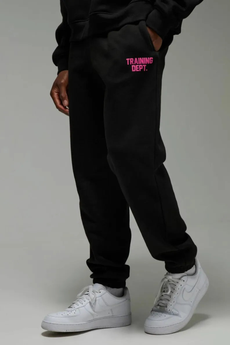 Discount boohooMAN Man Active Training Dept Oversized Joggers black