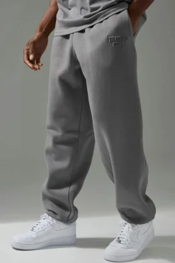 Best Sale boohooMAN Man Active Training Dept Oversized Embossed Jogger charcoal