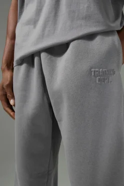 Best Sale boohooMAN Man Active Training Dept Oversized Embossed Jogger charcoal