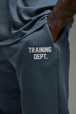 Store boohooMAN Man Active Training Dept Oversized Brushed Jogger blue