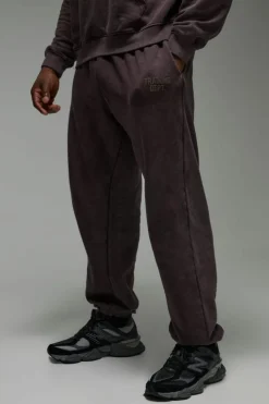 Fashion boohooMAN Man Active Training Dept. Oversized Washed Jogger dark brown