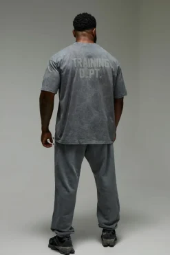 Cheap boohooMAN Man Active Training Dept. Oversized Washed Jogger grey