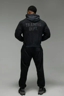 Sale boohooMAN Man Active Training Dept Oversized Washed Jogger black