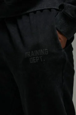 Sale boohooMAN Man Active Training Dept Oversized Washed Jogger black