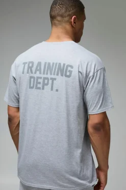 Store boohooMAN Man Active Training Dept Oversized T-shirt grey marl