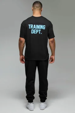 Outlet boohooMAN Man Active Training Dept Oversized T-shirt black