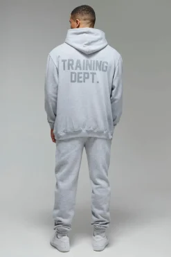 Outlet boohooMAN Man Active Training Dept Oversized Hoodie grey marl