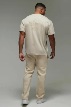 Clearance boohooMAN Man Active Training Dept Oversized Performance T-shirt taupe