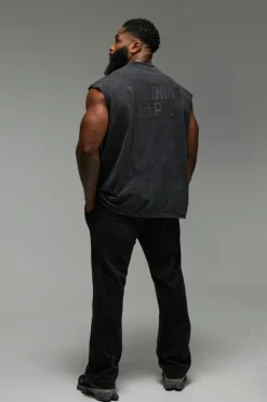 Shop boohooMAN Man Active Training Dept. Relaxed Washed Jogger black