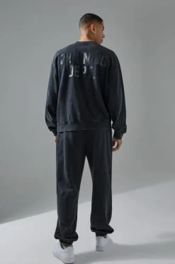 Cheap boohooMAN Man Active Training Dept Washed Oversized Joggers black