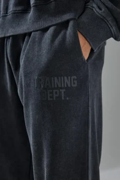 Cheap boohooMAN Man Active Training Dept Washed Oversized Joggers black