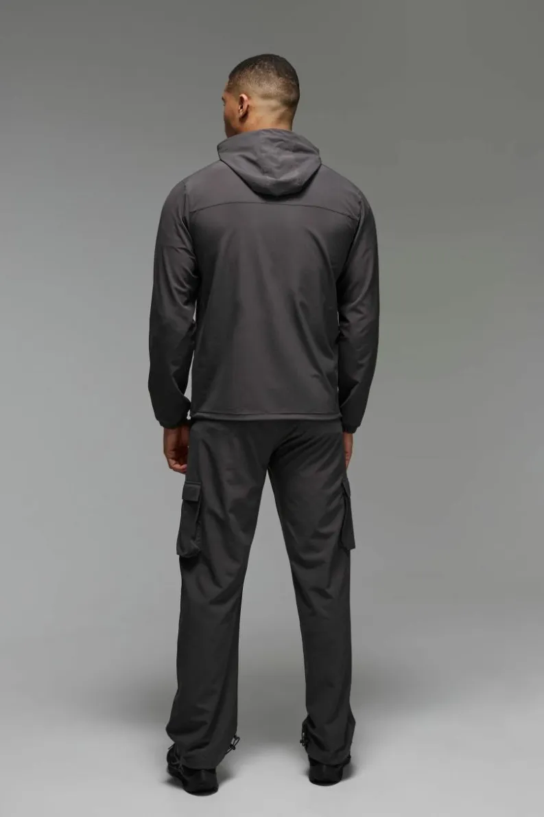 Cheap boohooMAN Man Active Training Dept. Windbreaker charcoal