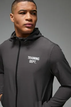 Cheap boohooMAN Man Active Training Dept. Windbreaker charcoal