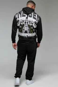 Best boohooMAN Man Active X OG Gym Oversized Hoodie black