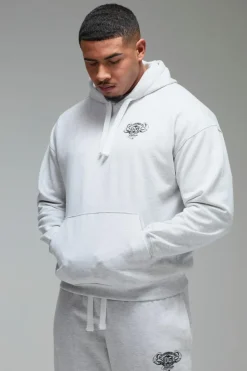 Clearance boohooMAN Man Active X OG Gym Oversized Hoodie grey marl